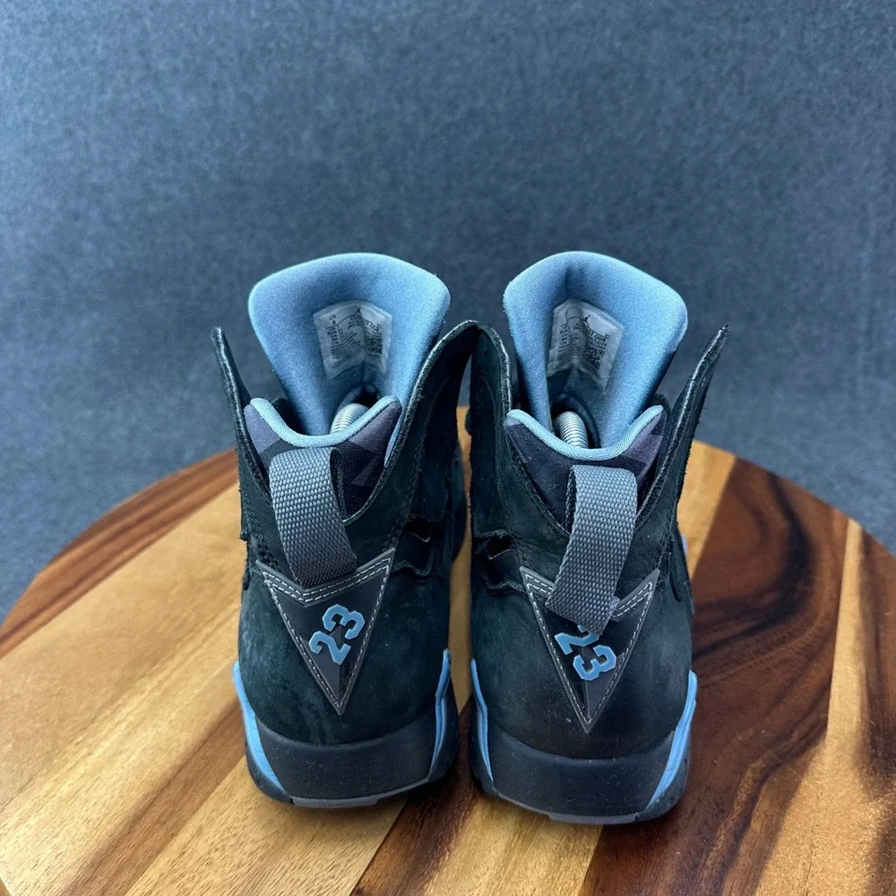 Jordan Air Jordan 7 Retro Chambray 2023 Black Gray CU9307-004 Mens Sneakers Sz 8